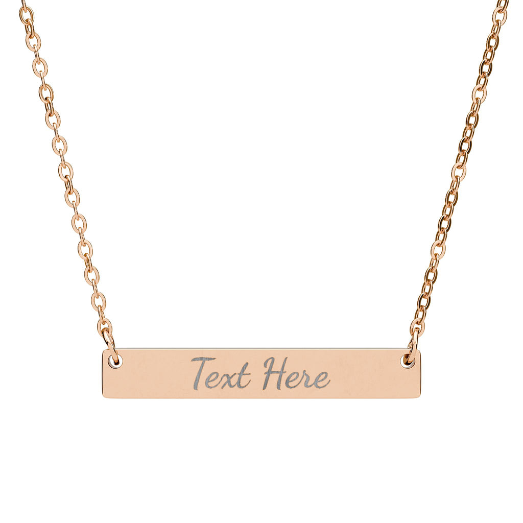 Engravable Horizontal Bar Necklace