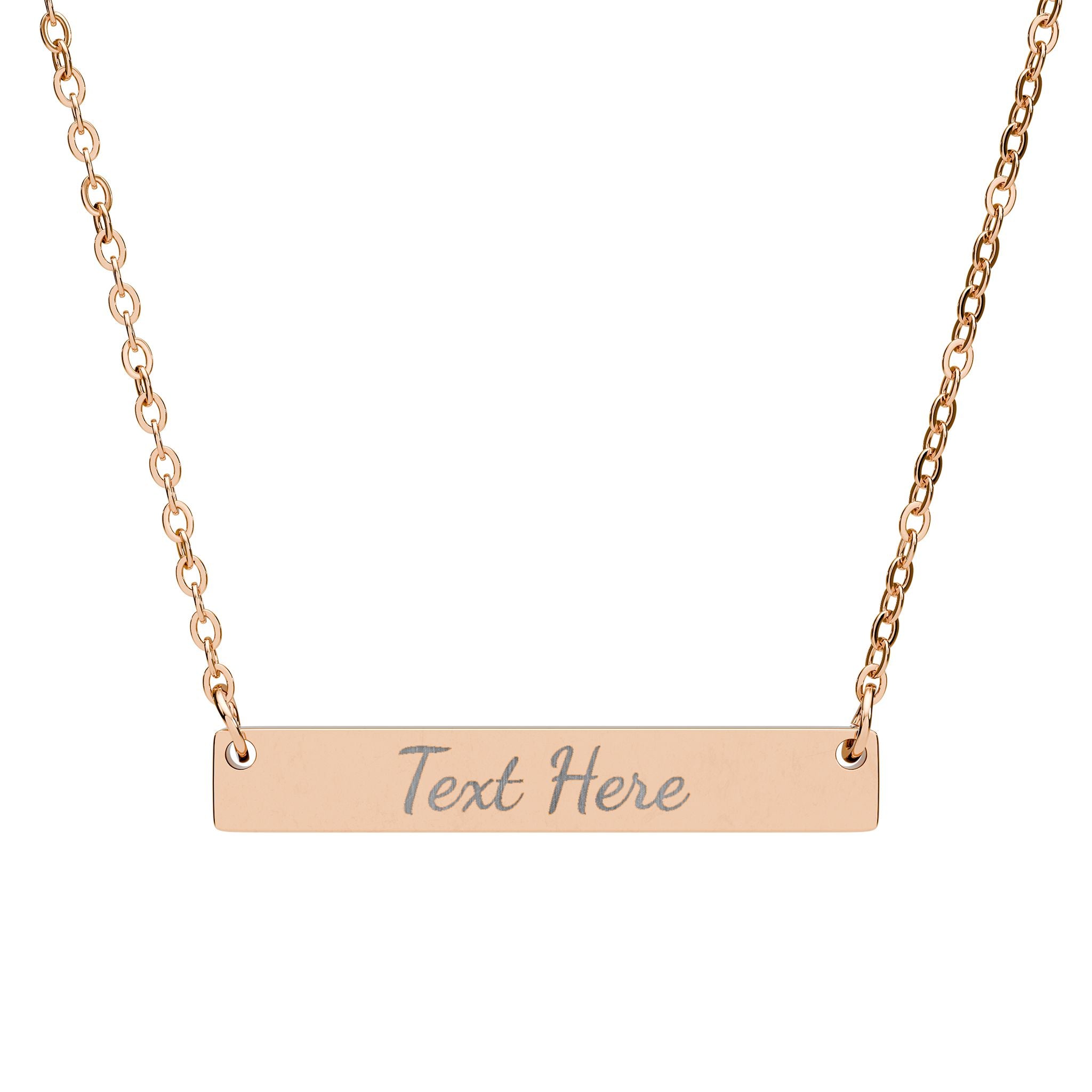 Engravable Horizontal Bar Necklace