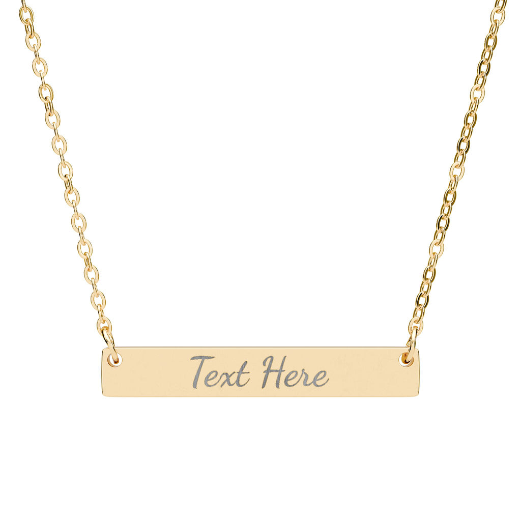 Engravable Horizontal Bar Necklace
