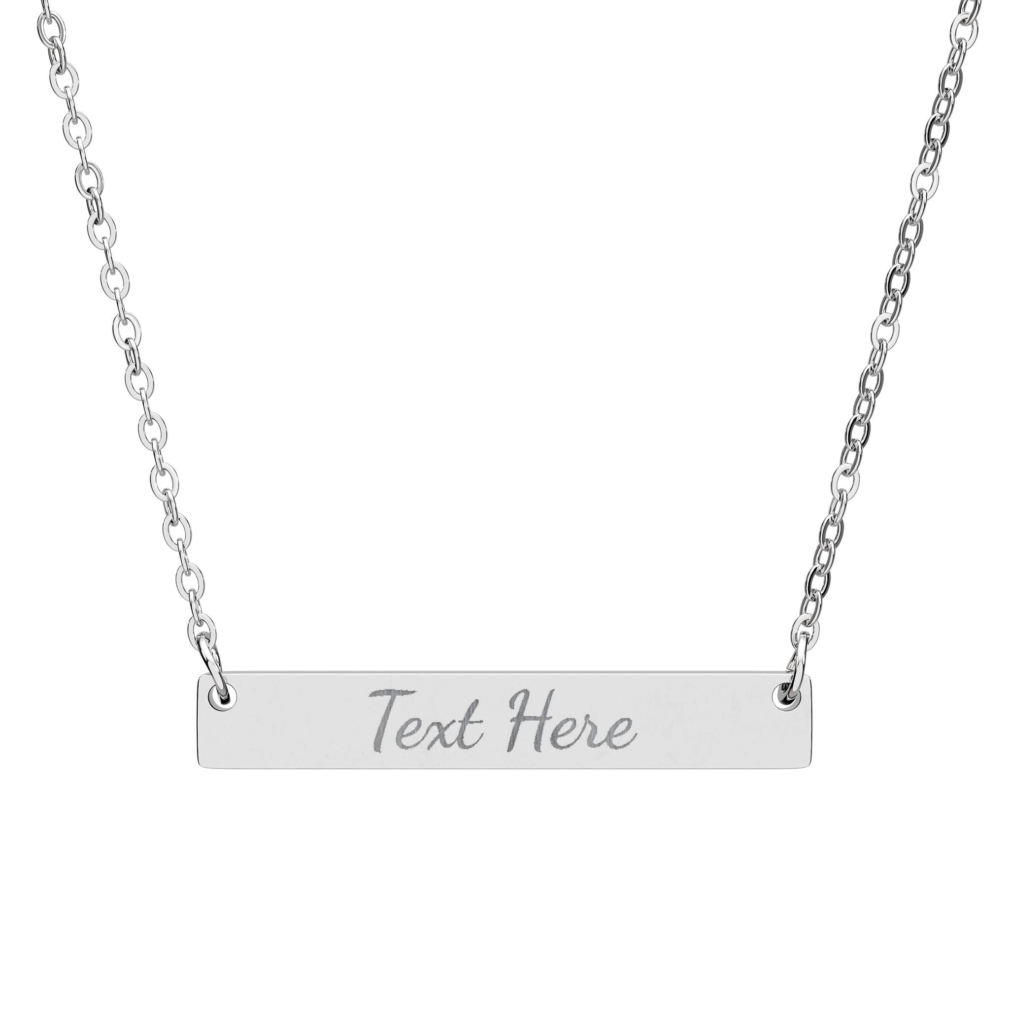 Engravable Horizontal Bar Necklace