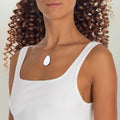 Engravable Oval Pendant Necklace