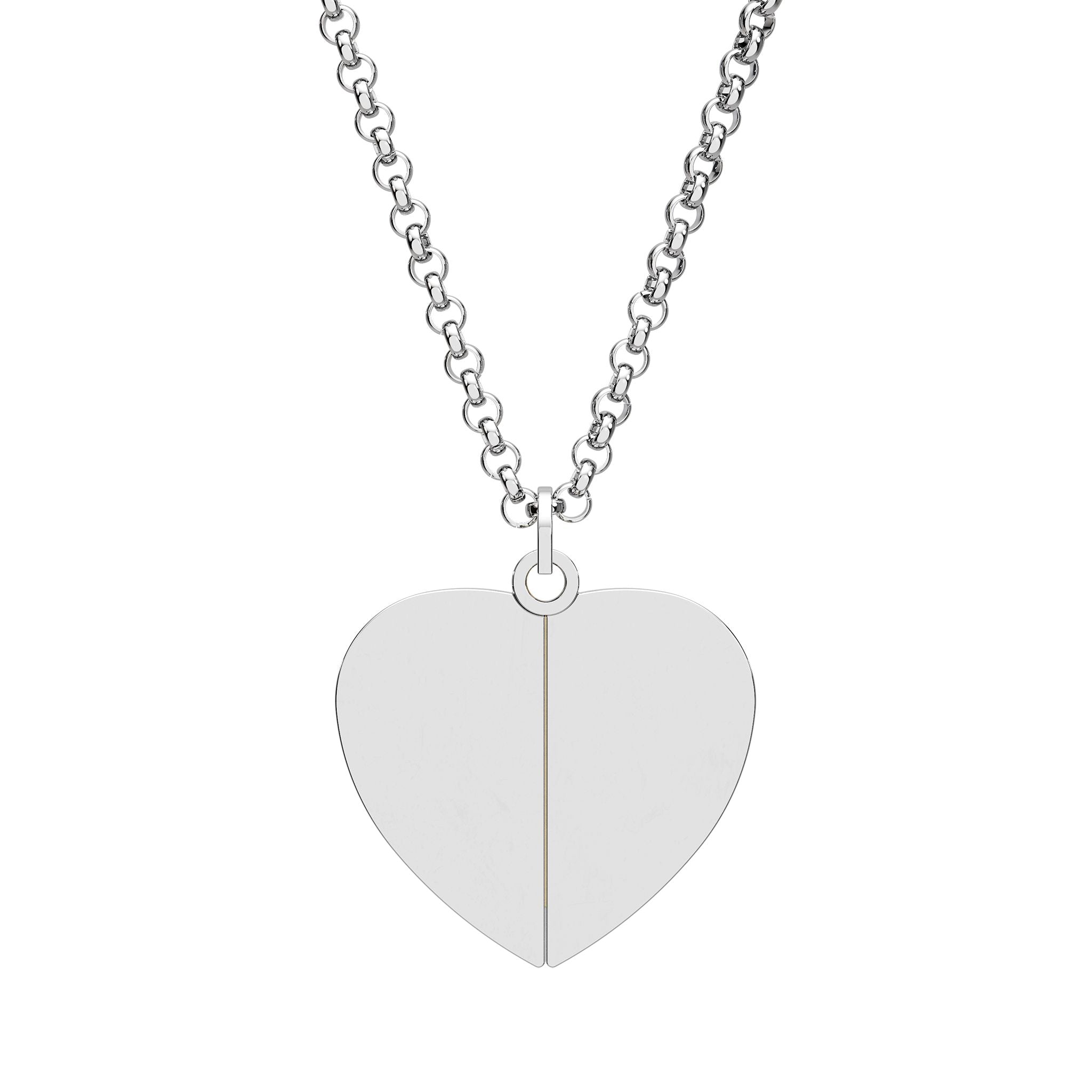 Hidden Message Engraved Heart Necklace
