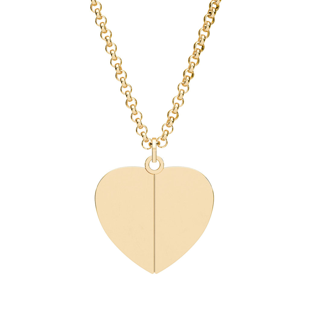 Hidden Message Engraved Heart Necklace