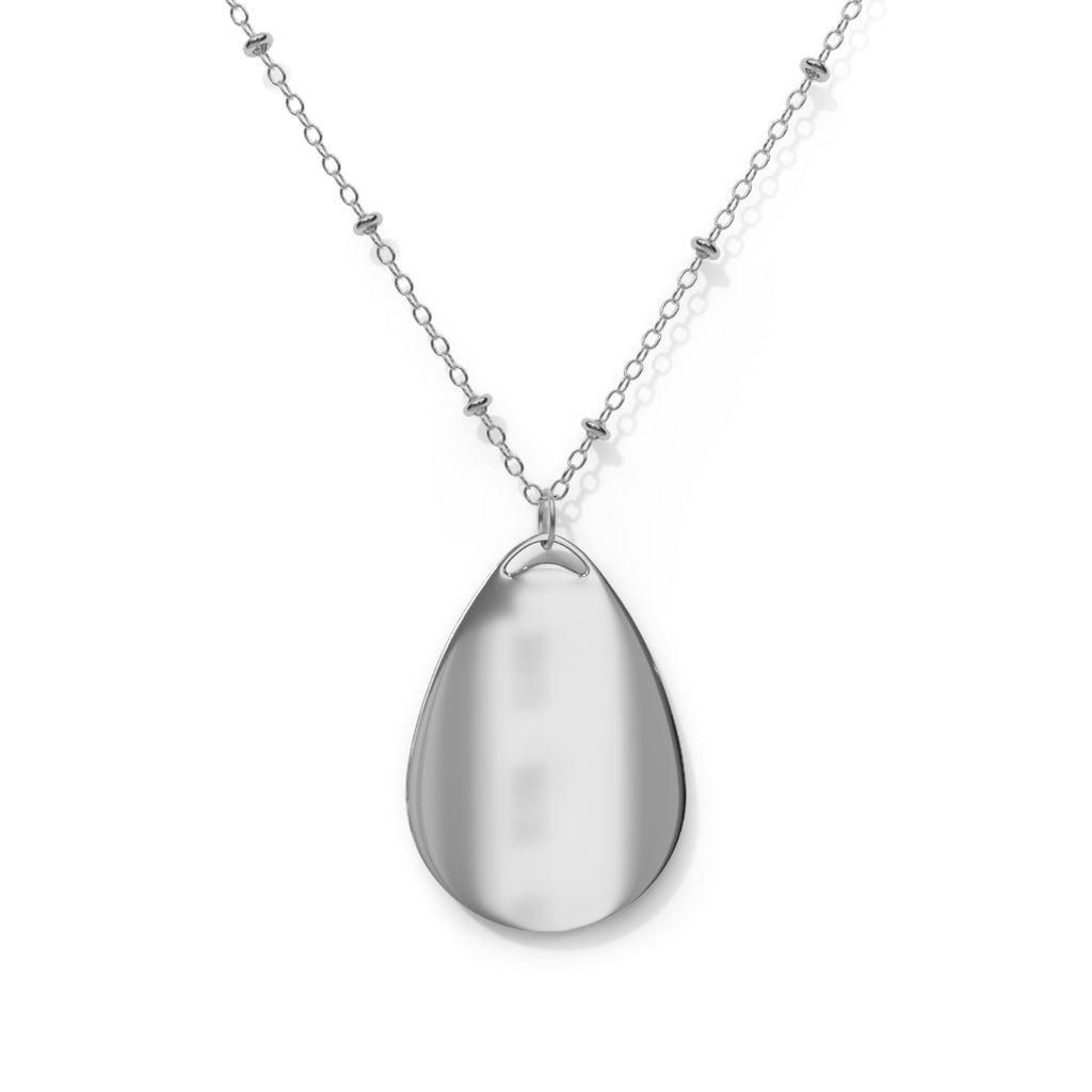 Engravable Oval Pendant Necklace